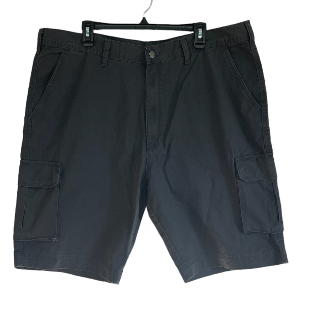 Full Blue Cargo Cotton Twill Grey Shorts Size 40